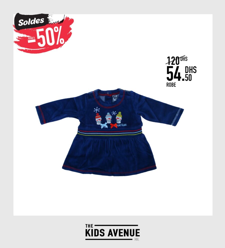 Soldes Kids Avenue MH Robe pour fille 54.5Dhs au lieu de 120Dhs