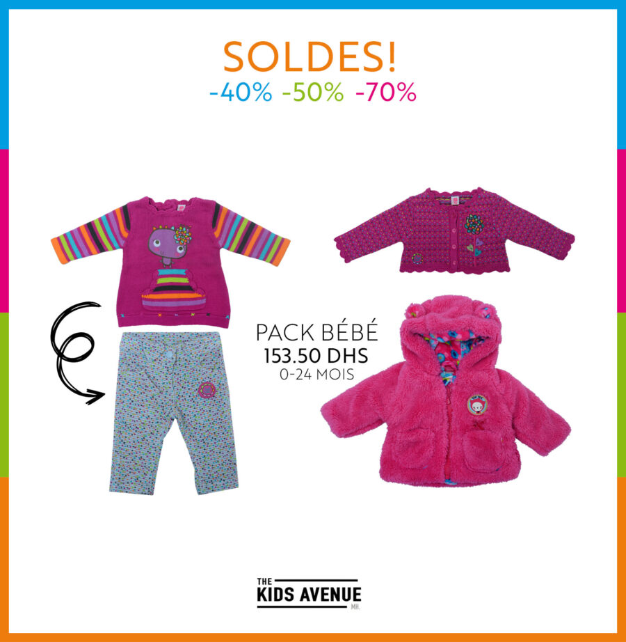 Flyer Promotionnel Kids Avenue MH Vêtements pour bébés de 3mois à 2 ans