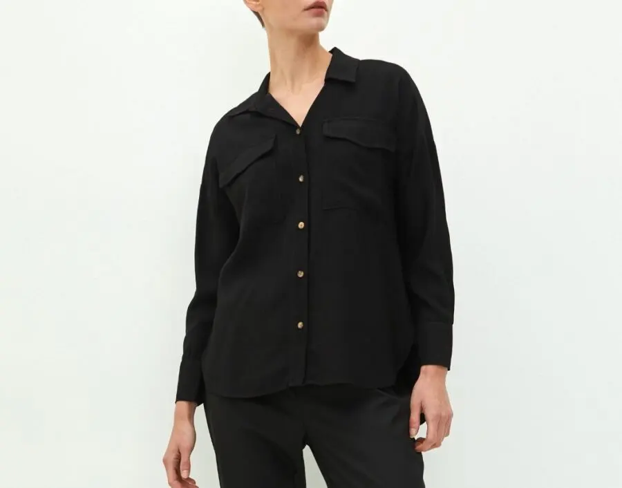 Soldes LC Waikiki Maroc Chemise droite à manches longues pour femmes 109Dhs au lieu de 199Dhs