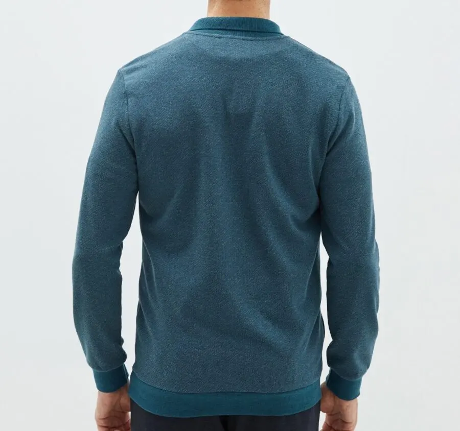 Soldes LC Waikiki Maroc Sweat-shirt LCW CLASSIC à manches longues et col polo pour hommes 149Dhs au lieu de 299Dhs