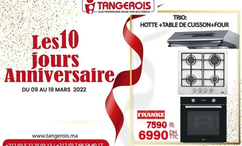 Offres Spéciales Tangerois Electro Hotte + table de cuisson + four FRANKE 6990Dhs au lieu de 6990Dhs