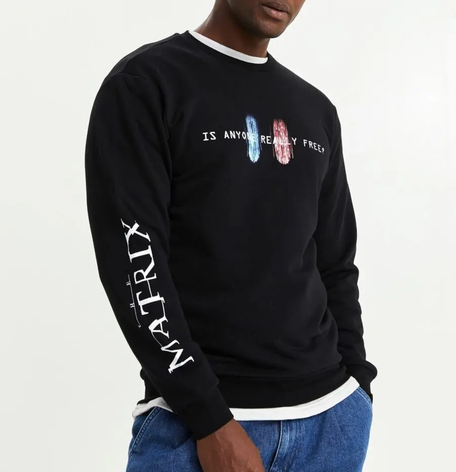 Soldes LC Waikiki Maroc Sweat-shirt imprimé à manches longues et col rond XSIDE pour hommes 119Dhs au lieu de 299Dhs