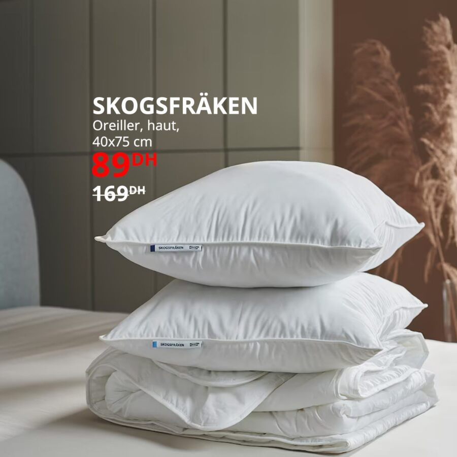 Soldes Ikea Maroc Oreiller 40x75cm SKOGSFRAKEN 89Dhs