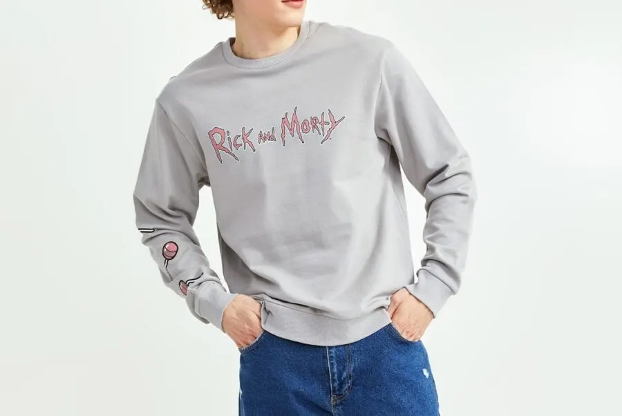 Soldes LC Waikiki Maroc XSIDE Crew Neck Long Sleeve Rick and Morty Printed Men's Sweatshirt 179Dhs au lieu de 219Dhs