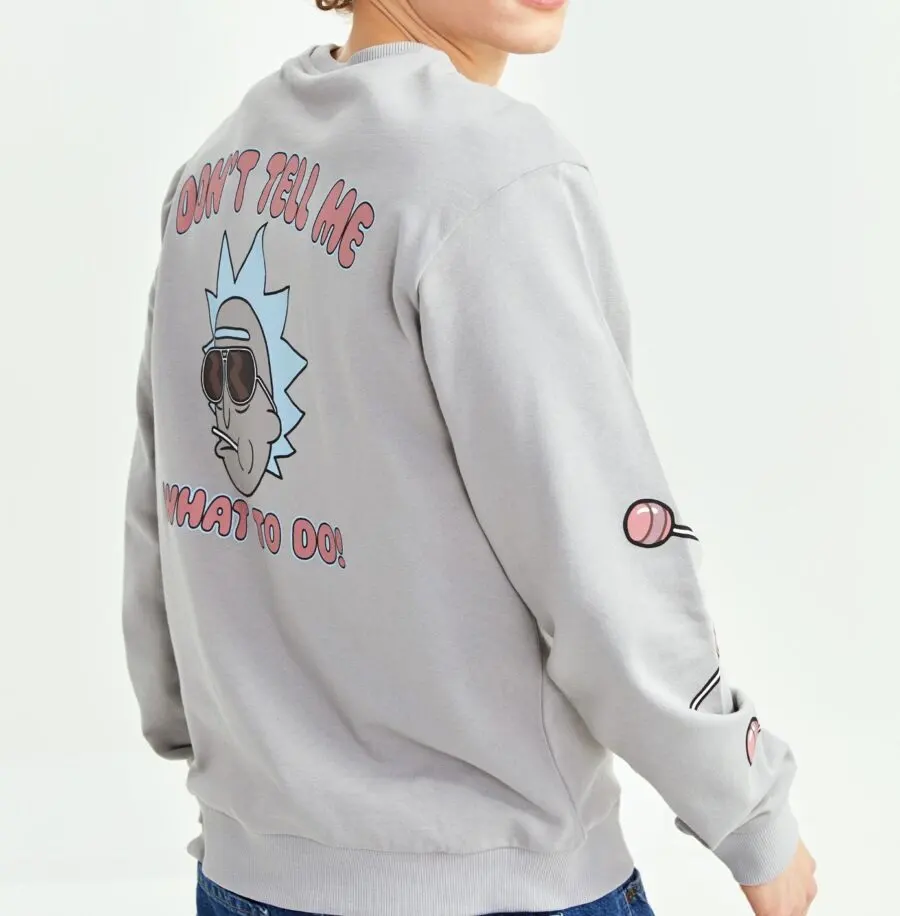 Soldes LC Waikiki Maroc XSIDE Crew Neck Long Sleeve Rick and Morty Printed Men's Sweatshirt 179Dhs au lieu de 219Dhs