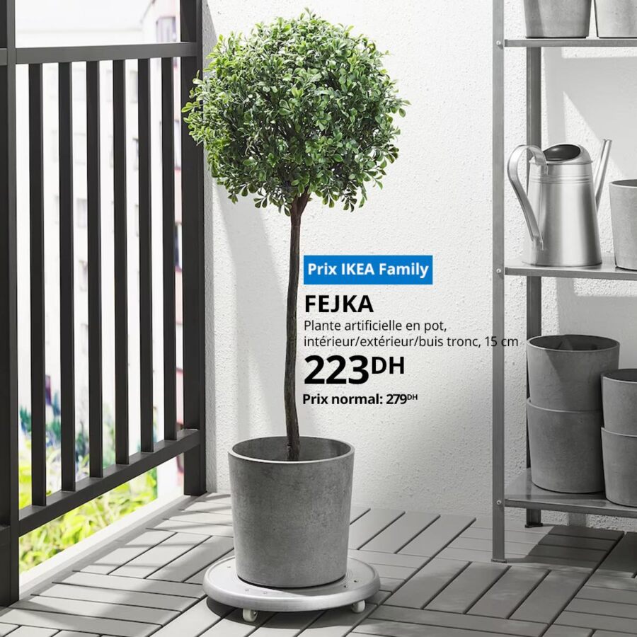 Soldes Ikea Family Maroc Plante artificiel en pot FEJKA 223Dhs au lieu de 279Dhs