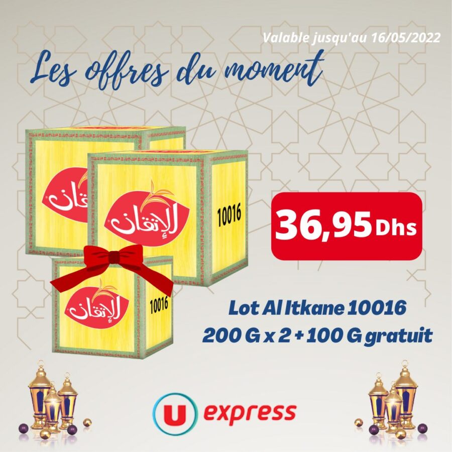 Offres du moment UExpress Maroc articles en promotion jusqu'au 16 mai 2022
