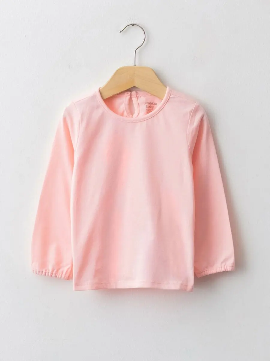 Soldes LC Waikiki Maroc T-shirt Basique à Col Rond Et Manches Longues Pour Bébé Fille 19Dhs au lieu de 54Dhs