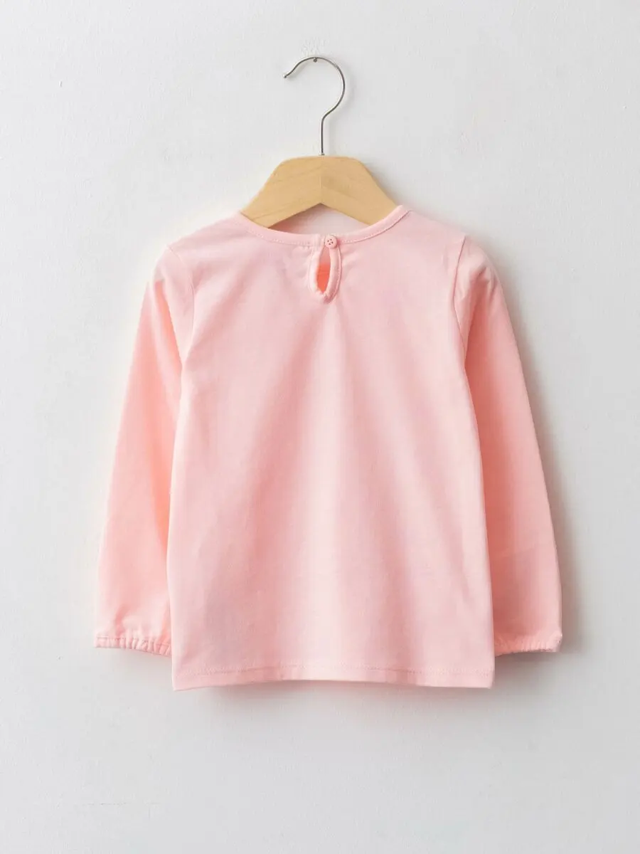 Soldes LC Waikiki Maroc T-shirt Basique à Col Rond Et Manches Longues Pour Bébé Fille 19Dhs au lieu de 54Dhs