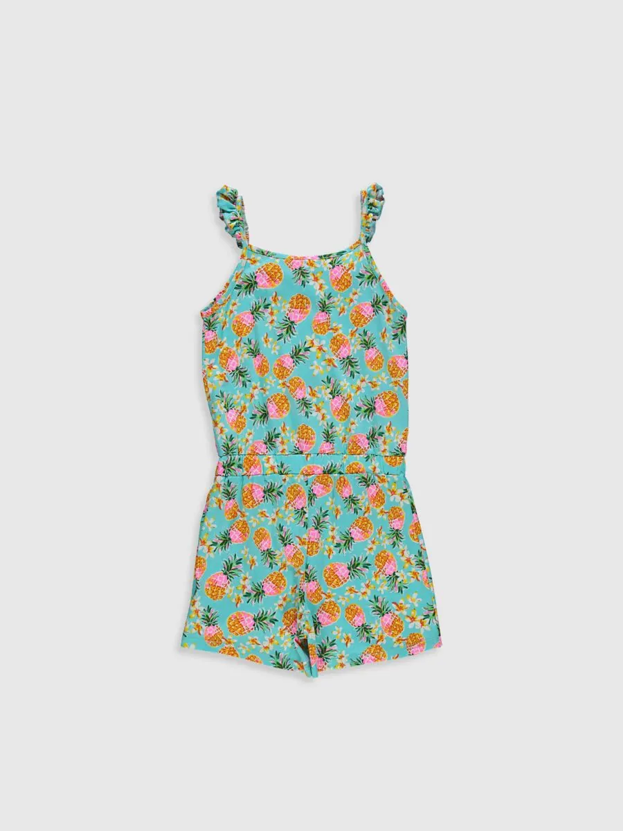 Soldes LC Waikiki Maroc Combinaison en coton imprimée enfant fille 79Dhs au lieu de 109Dhs