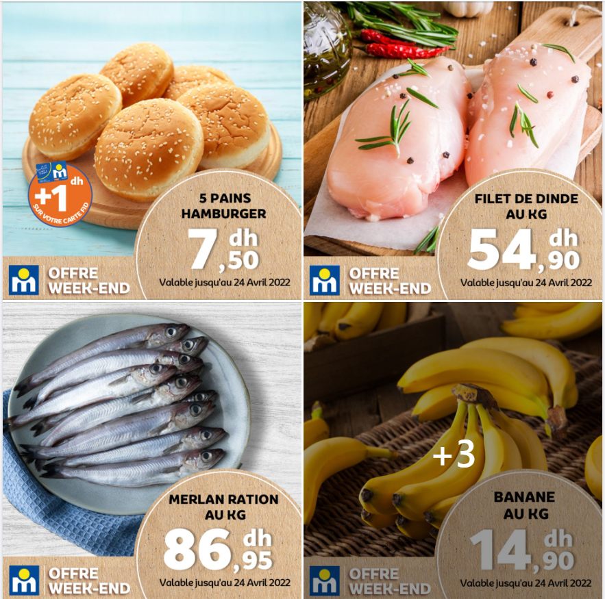 Offres du Week-end chez Marjane valable jusqu'au 24 avril 2022