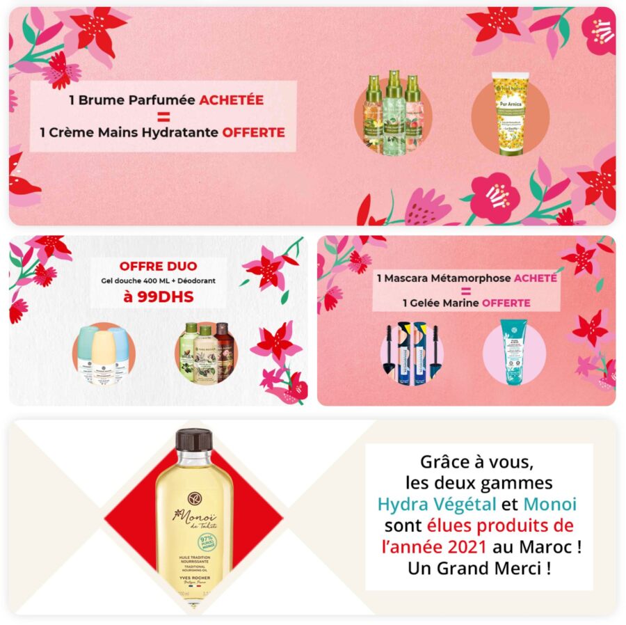 Offres Promotionnels Yves Rocher Maroc valable jusqu'au 30 mai 2022