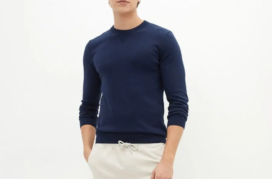 Soldes LC Waikiki Maroc LCW CASUAL Pull En Tricot à Manches Longues Et Col Rond pour hommes 109Dhs au lieu de 139Dhs