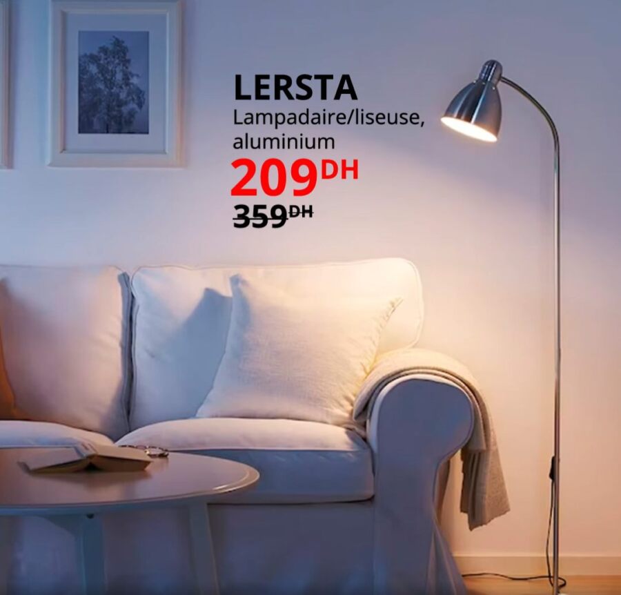 LERSTA Lampadaire/liseuse, aluminium - IKEA