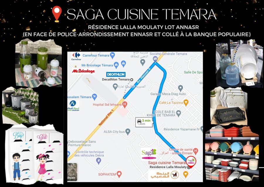 Nouvel ouverture magasin Saga Cuisine Temara à partir de 16h30 le 24 juin 2022