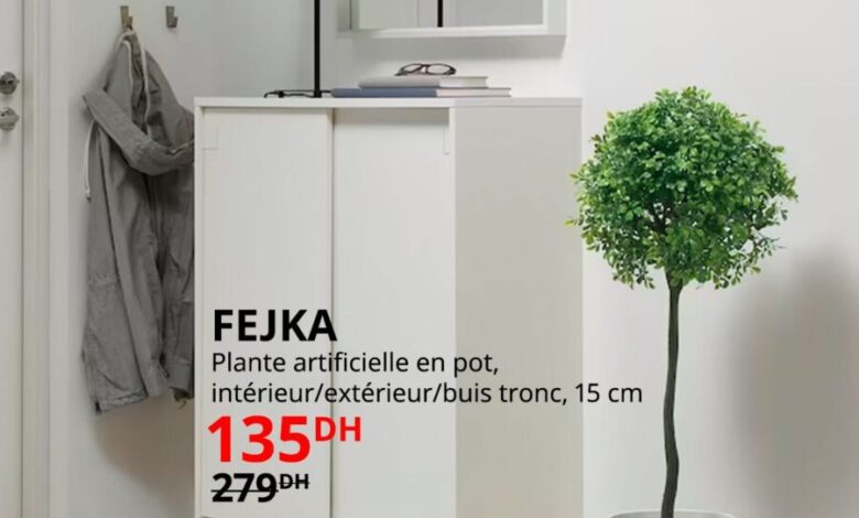 Soldes Ikea Maroc Plante artificiel en pot FEJKA 15cm 135Dhs au lieu de 279Dhs