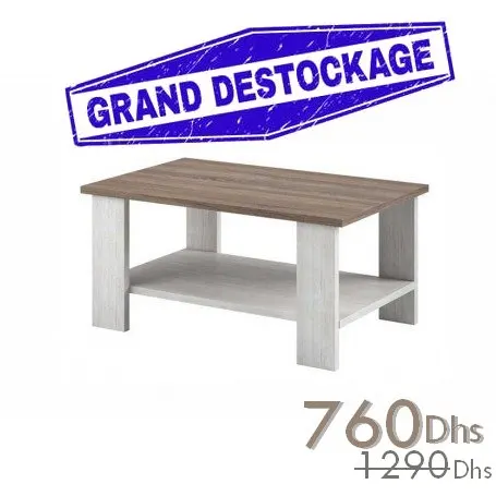 Déstockage Azura Home Table basse ASSELIA 110x45x68cm 760Dhs au lieu de 1290Dhs
