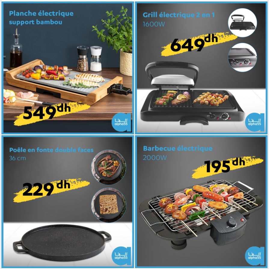 Offres Spéciales Alpha55 Barbecues électriques pour des grillades en intérieur