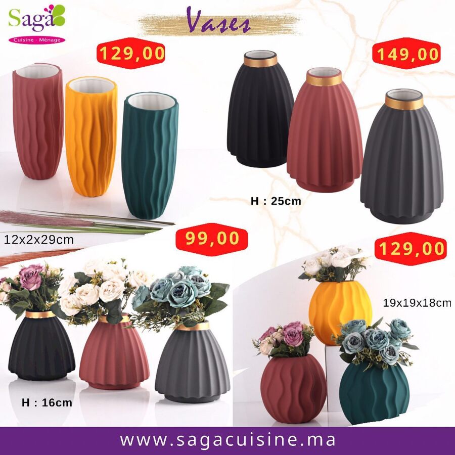 Catalogue Saga Cuisine Spéciales Vases & Théières en inox divers modèles