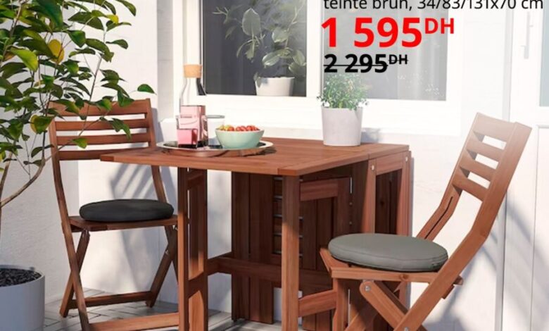 Soldes Ikea Maroc Table pliante APPLARO 1595Dhs au lieu de 2295Dhs