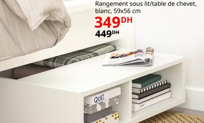 Soldes Ikea Maroc Rangement sous lit FERDVANG 349Dhs au lieu de 449Dhs
