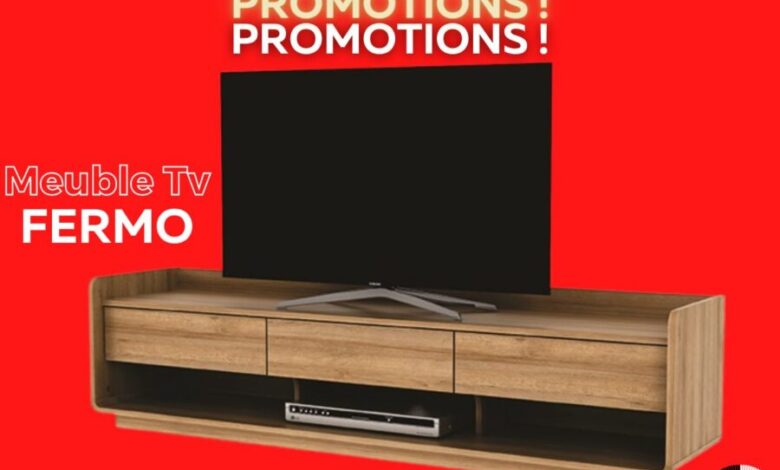 Soldes Kaoba Meuble TV FERMO 990Dhs au lieu de 2050Dhs