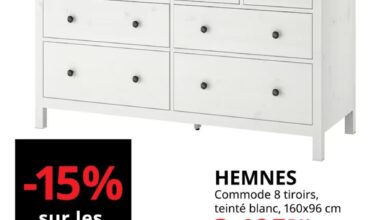 Soldes Ikea Maroc Commode 8 tiroirs 160x96cm HEMNES 3495Dhs au lieu de 3950Dhs