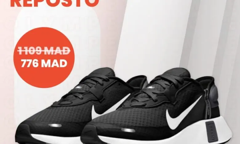 Soldes Olympe Store Chaussure NIKE REPOSTO 776Dhs au lieu de 1109Dhs