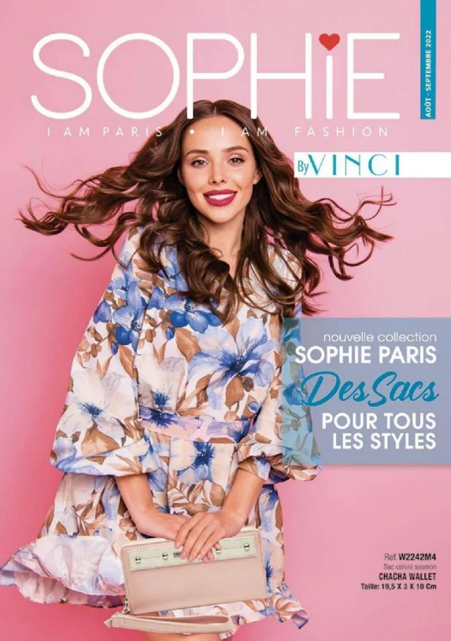 Catalogue Sophie Paris Maroc Nouvelle collection des Sacs édition août - septembre 2022