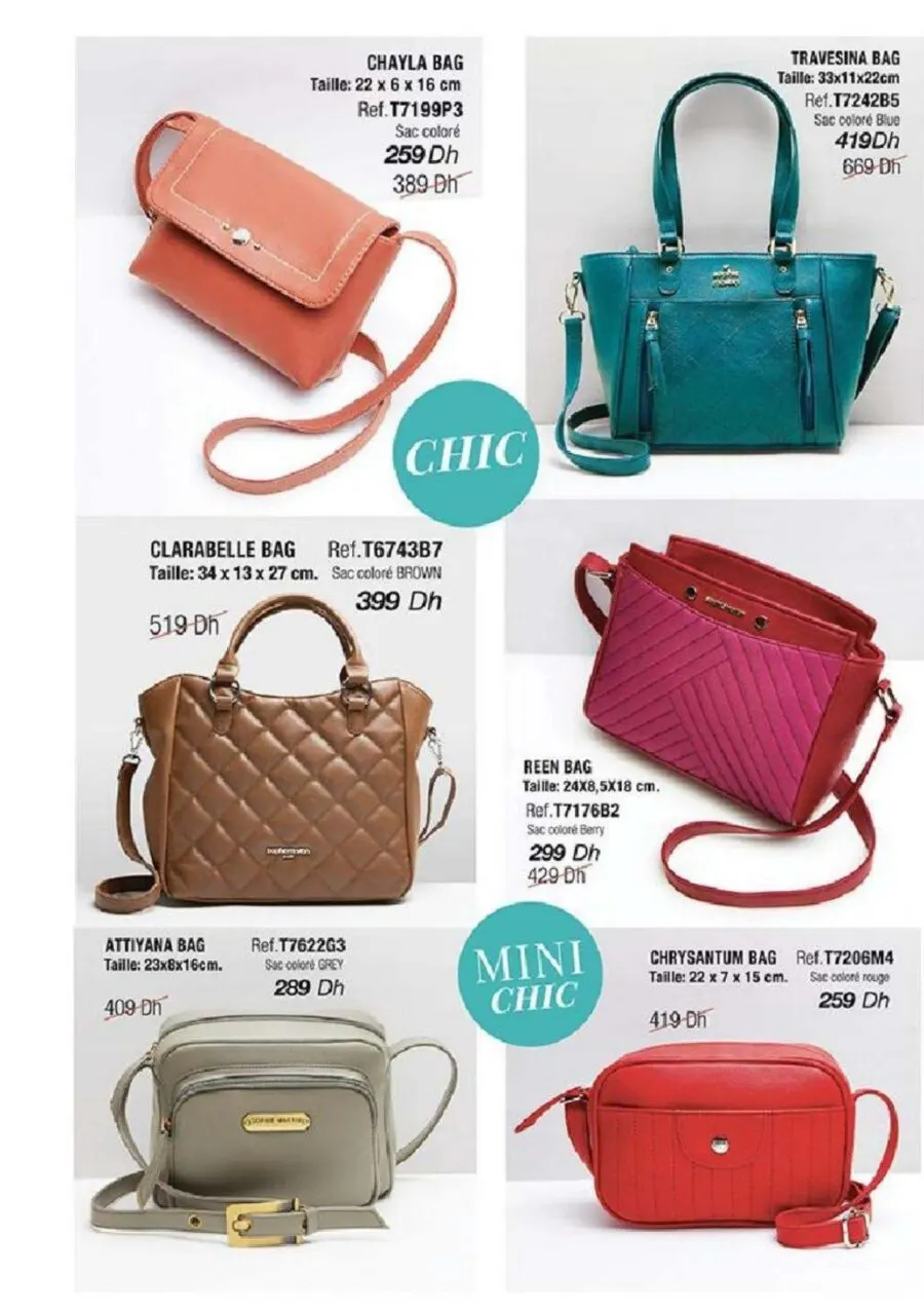 Catalogue Sophie Paris Maroc Nouvelle collection des Sacs édition août - septembre 2022