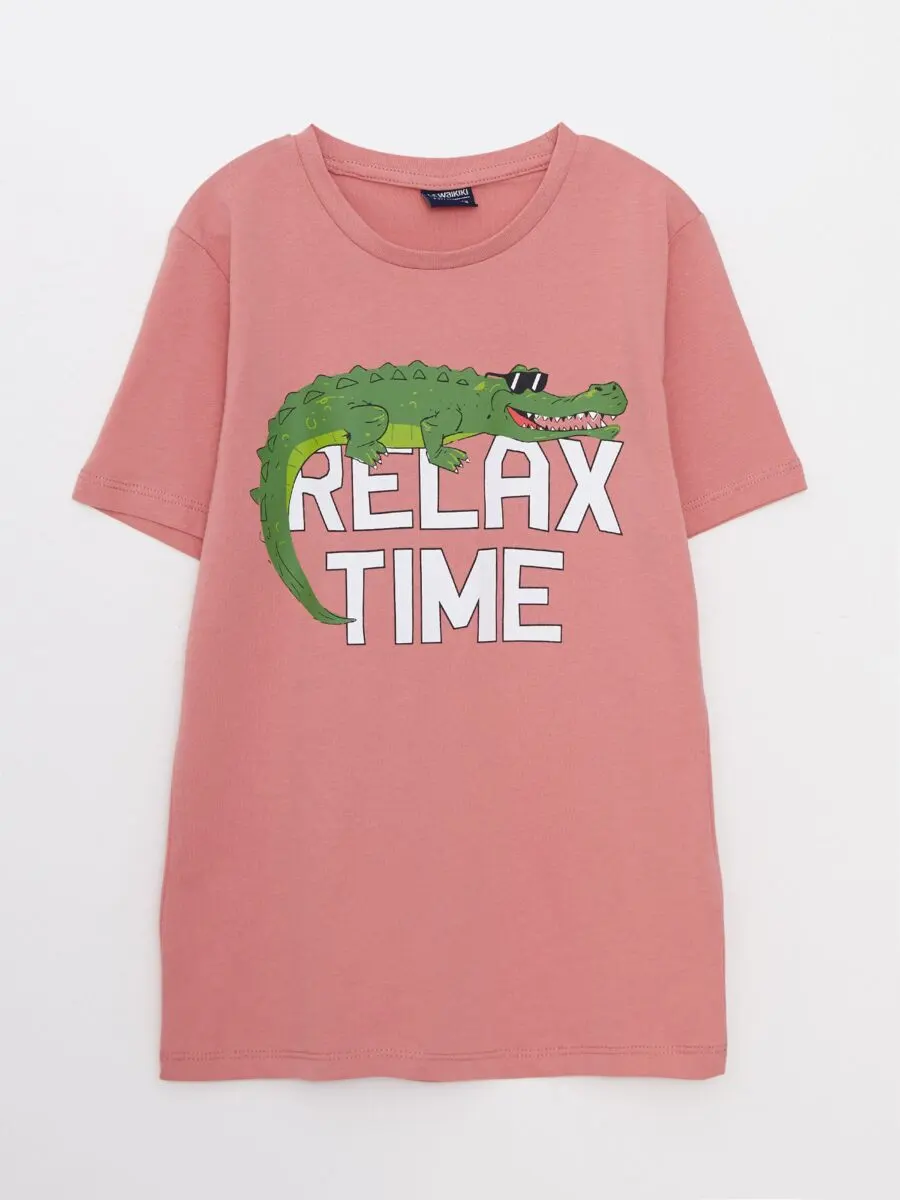 Soldes LC Waikiki Maroc T-shirt garçon en coton à manches courtes et col rond 54Dhs au lieu de 69Dhs