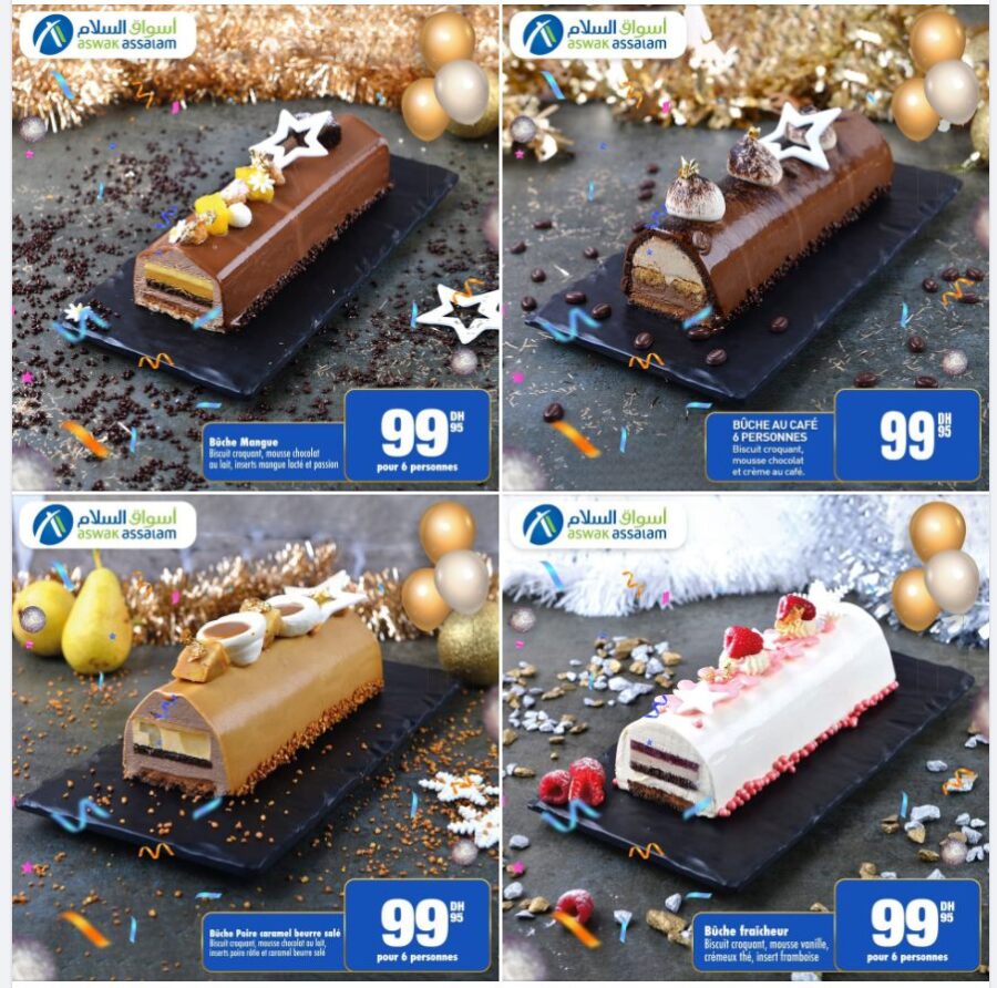Offres fin d'années chez Aswak Assalam Spéciales Pâtisserie et Bûches