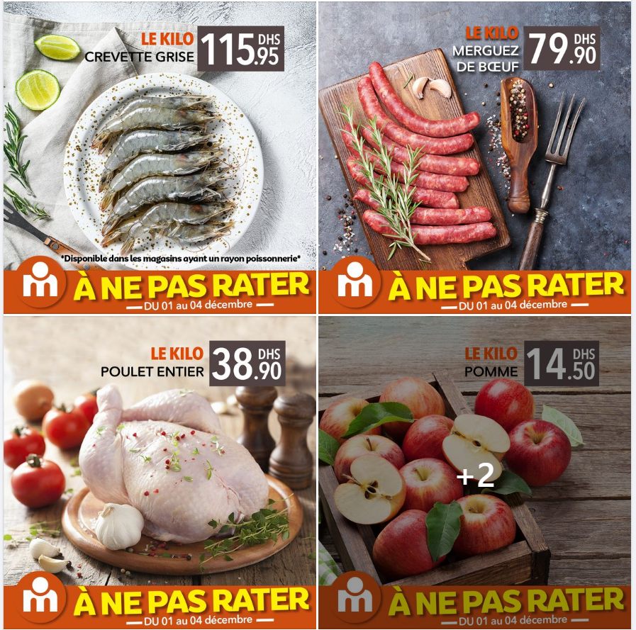 Offres du Week-end chez Marjane Market valable du 1 au 4 décembre 2022