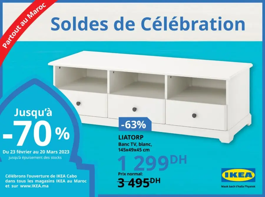 Catalogue Ikea Maroc Soldes de célébration du 23 février au 20 mars 2023