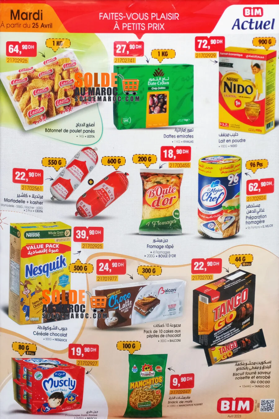 Catalogue Bim Maroc عروض البقالة منوعة du mardi 25 avril 2023