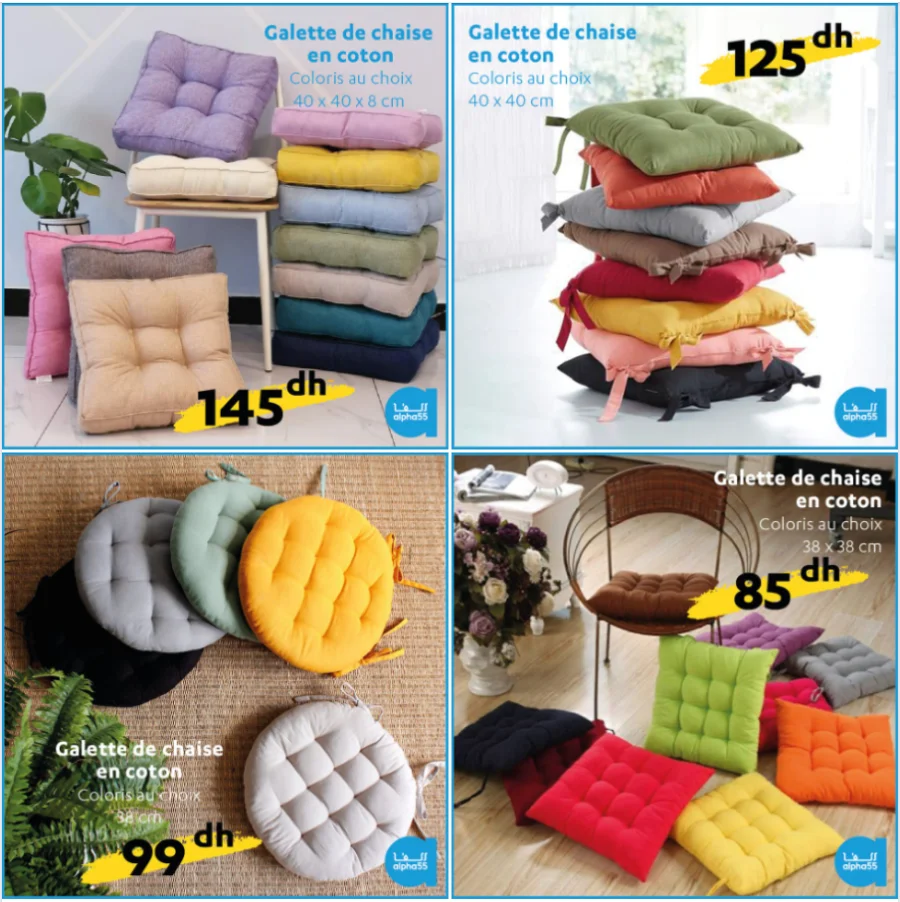 Offres Alpha55 housses de chaise en coton disponibles dans une variété de teintes