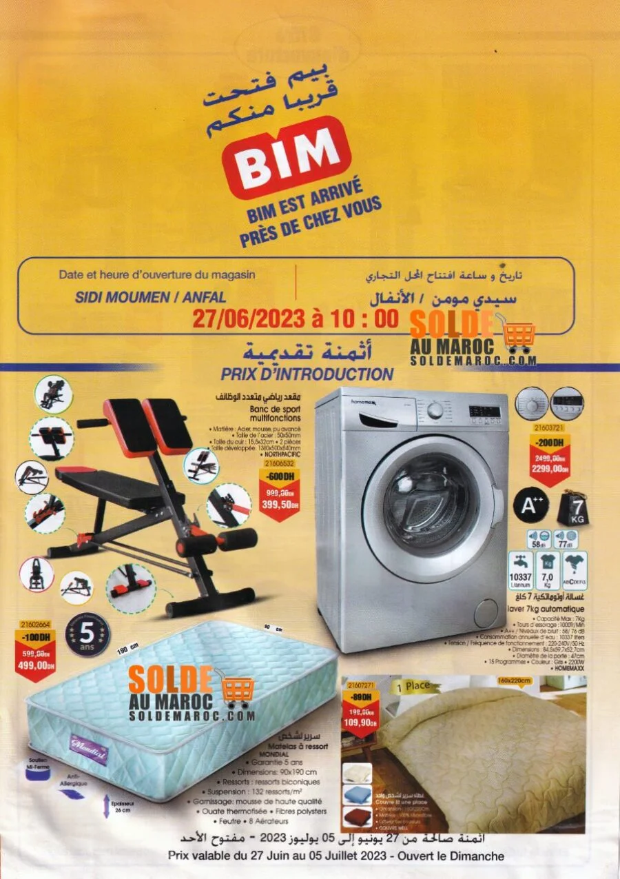 Catalogue nouveau magasin Bim Sidi Moumen Anfal du 27 Juin 2023