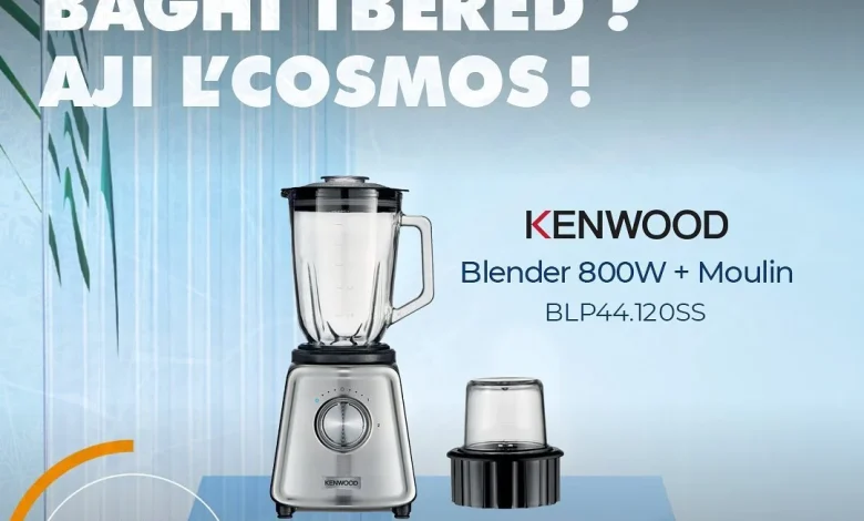 Soldes Cosmos Electro Blender + moulin KENWOOD 799Dhs au lieu de 999Dhs