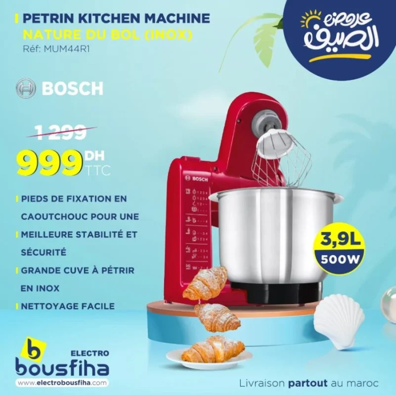 Offres d'été chez Electro Bousfiha Pétrin Kitchen Machine BOSCH