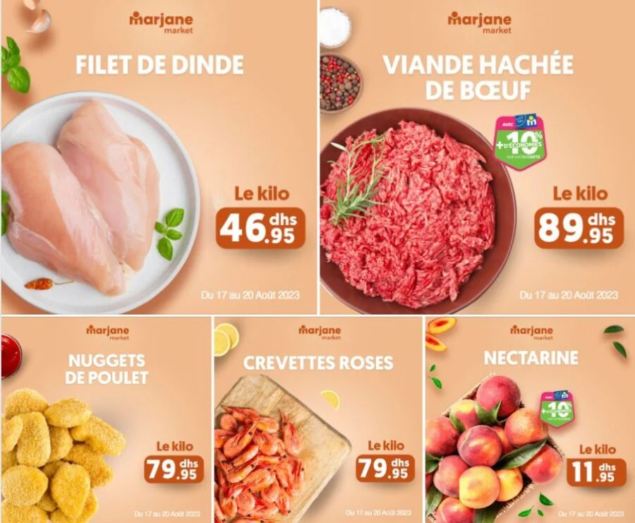 Offres du Week-end chez Marjane Market valable du 17 au 20 Août 2023