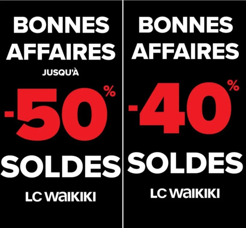 Soldes Exceptionnels chez LC Waikiki Maroc -40 % et -50 % sur les styles d'hiver
