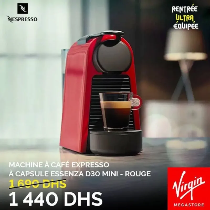 Machine à café EXPRESSO à capsule ESSENZA D30 MINI 1440Dhs au lieu de 1690Dhs