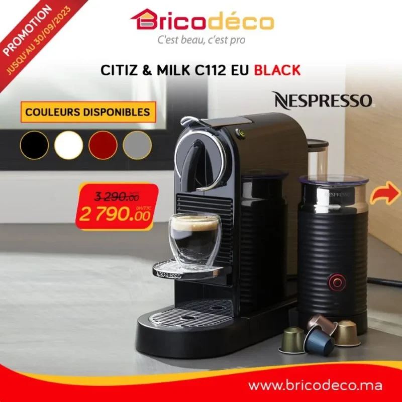 Cafetière NESPRESSO CITIZ & MILK C112 EU BLACK