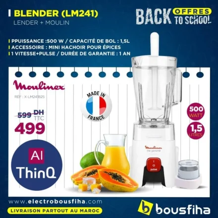 Blender + moulin LM241 1.5 litre MOULINEX