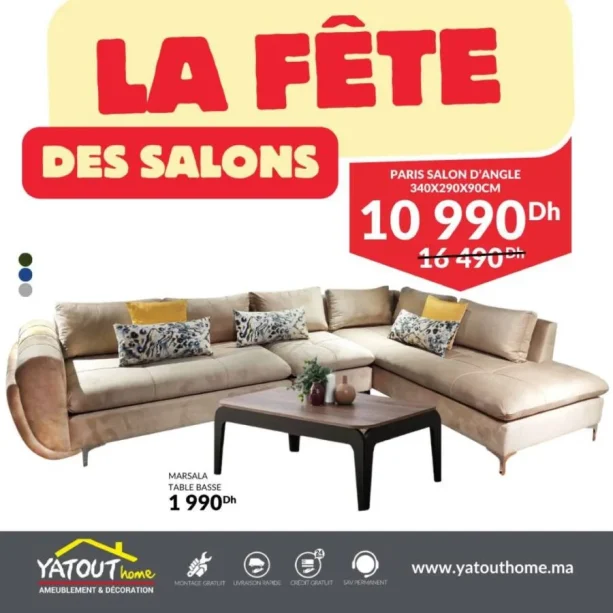 Yatout Home Salon d'angle PARIS