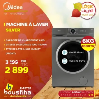 Machine à laver 6kg silver MIDEA