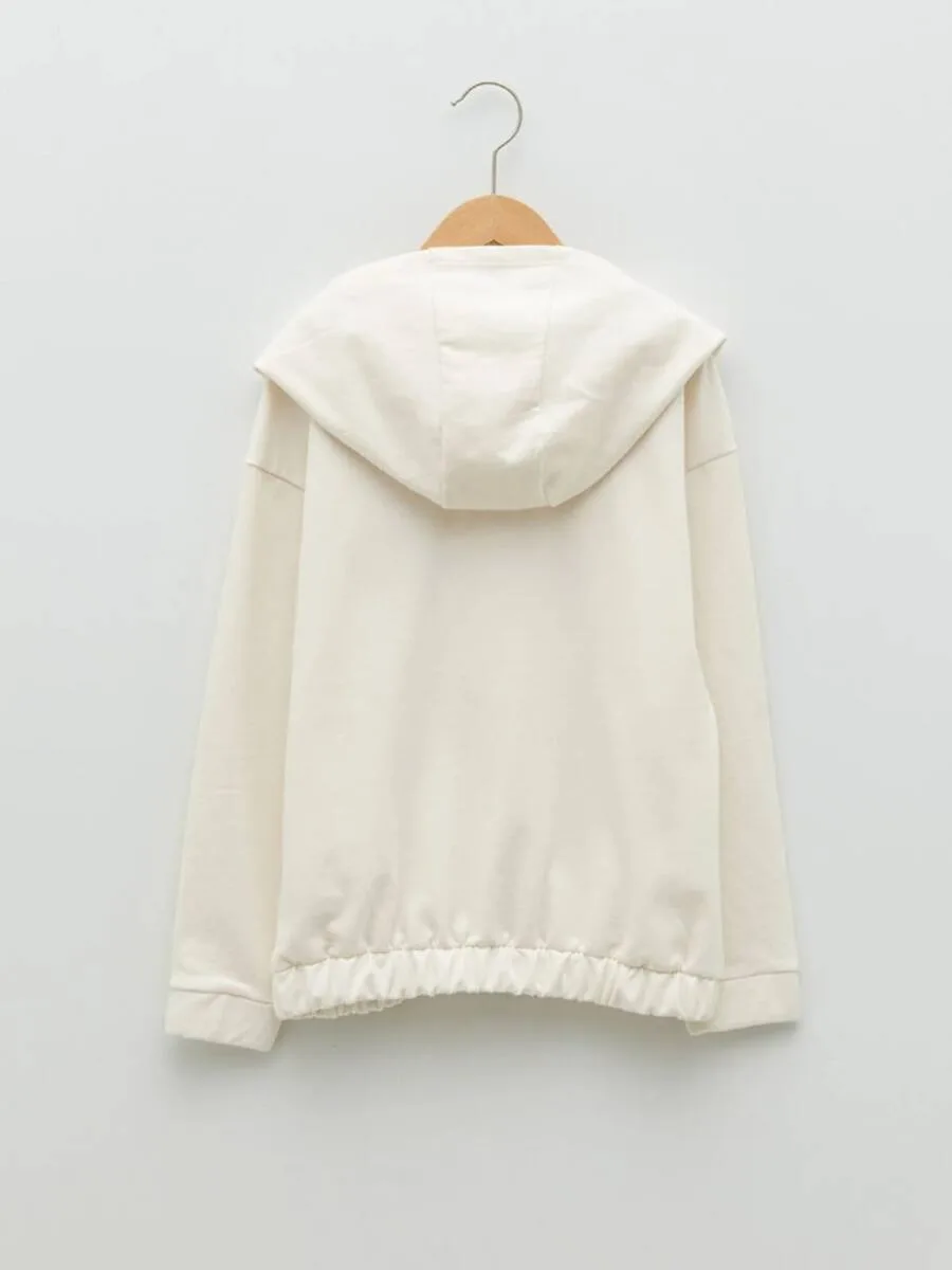 Sweat-shirt à capuche imprimé à manches longues