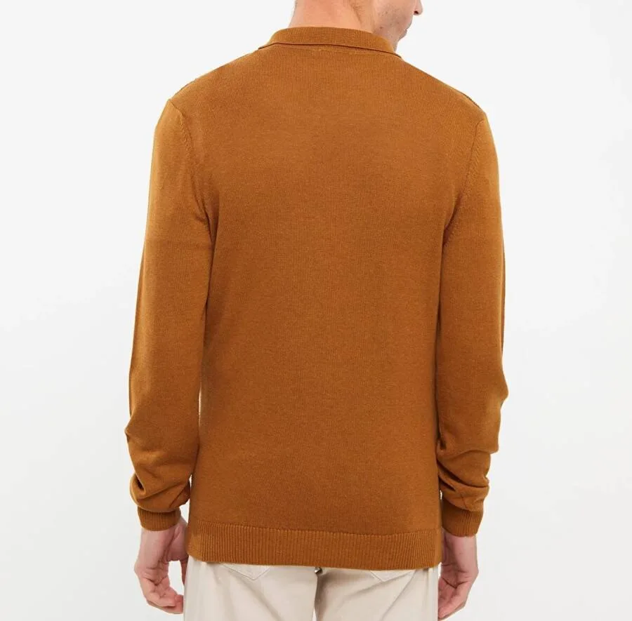 Pull tricot pour homme BRUN