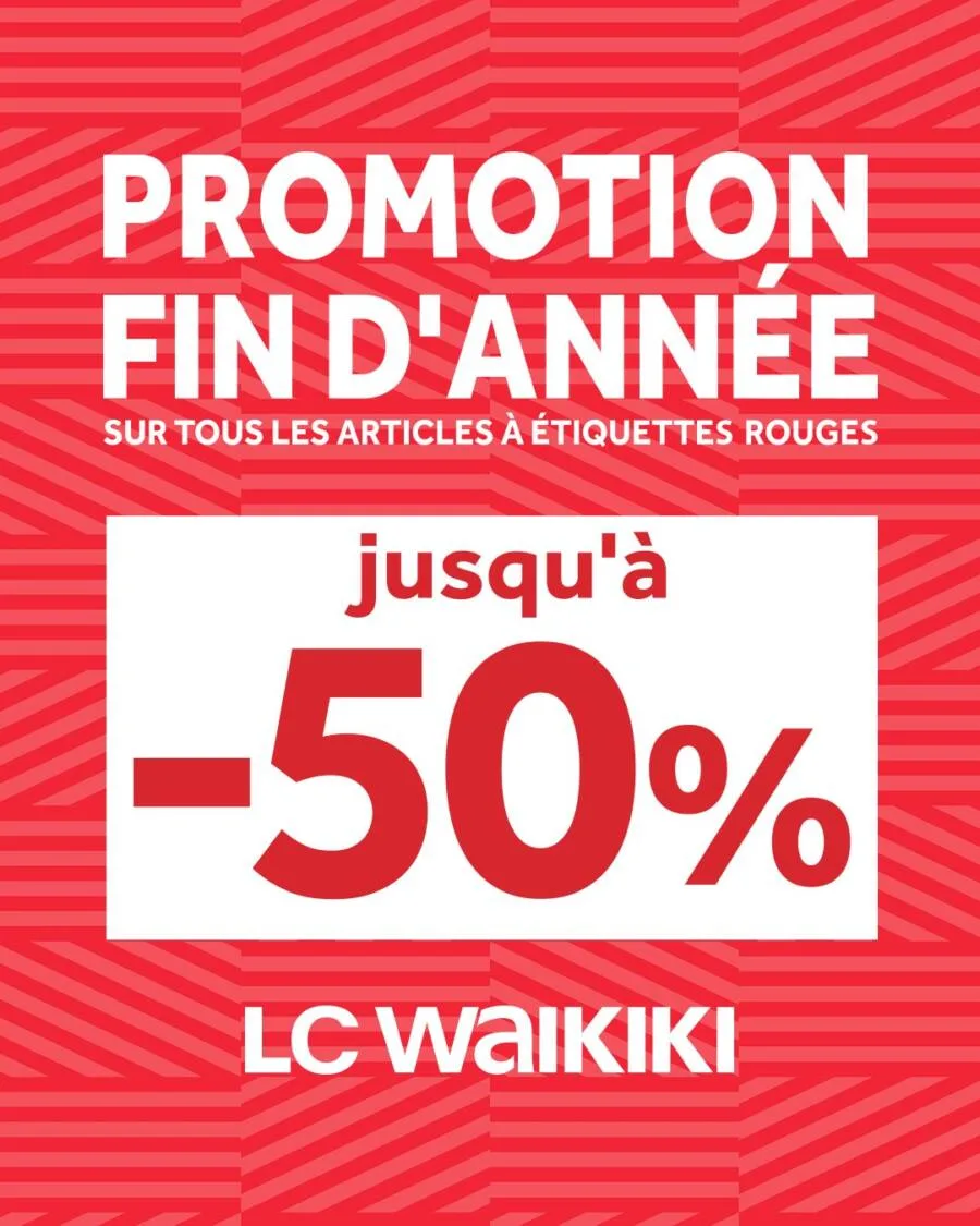 offres incroyables en ligne chez LC Waikiki Maroc Profitez de -50% sur tous les articles à étiquettes rouges