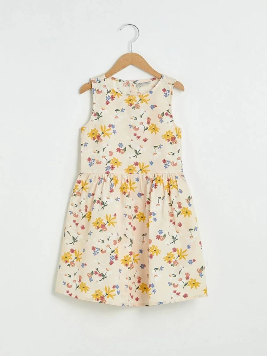 Robe en popeline à motifs enfant fille
